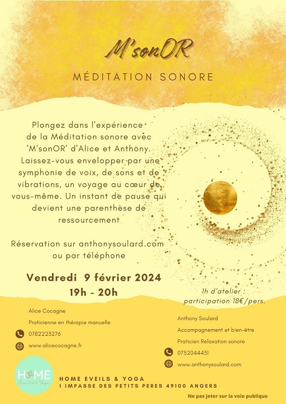 Méditation voyage sonore angers